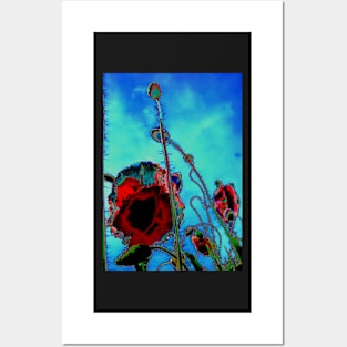 Abstract Poppy Flower Posters and Art